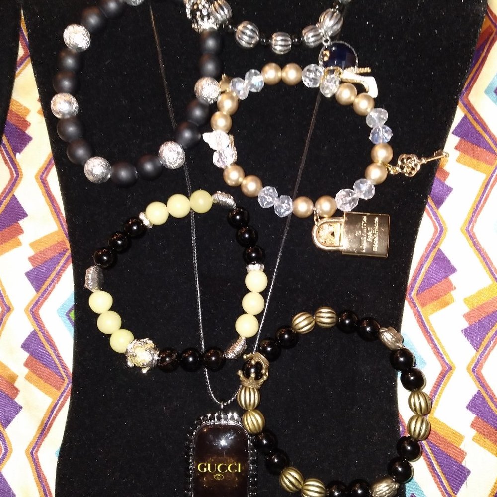 Handmade Crown and Charm Bracelets